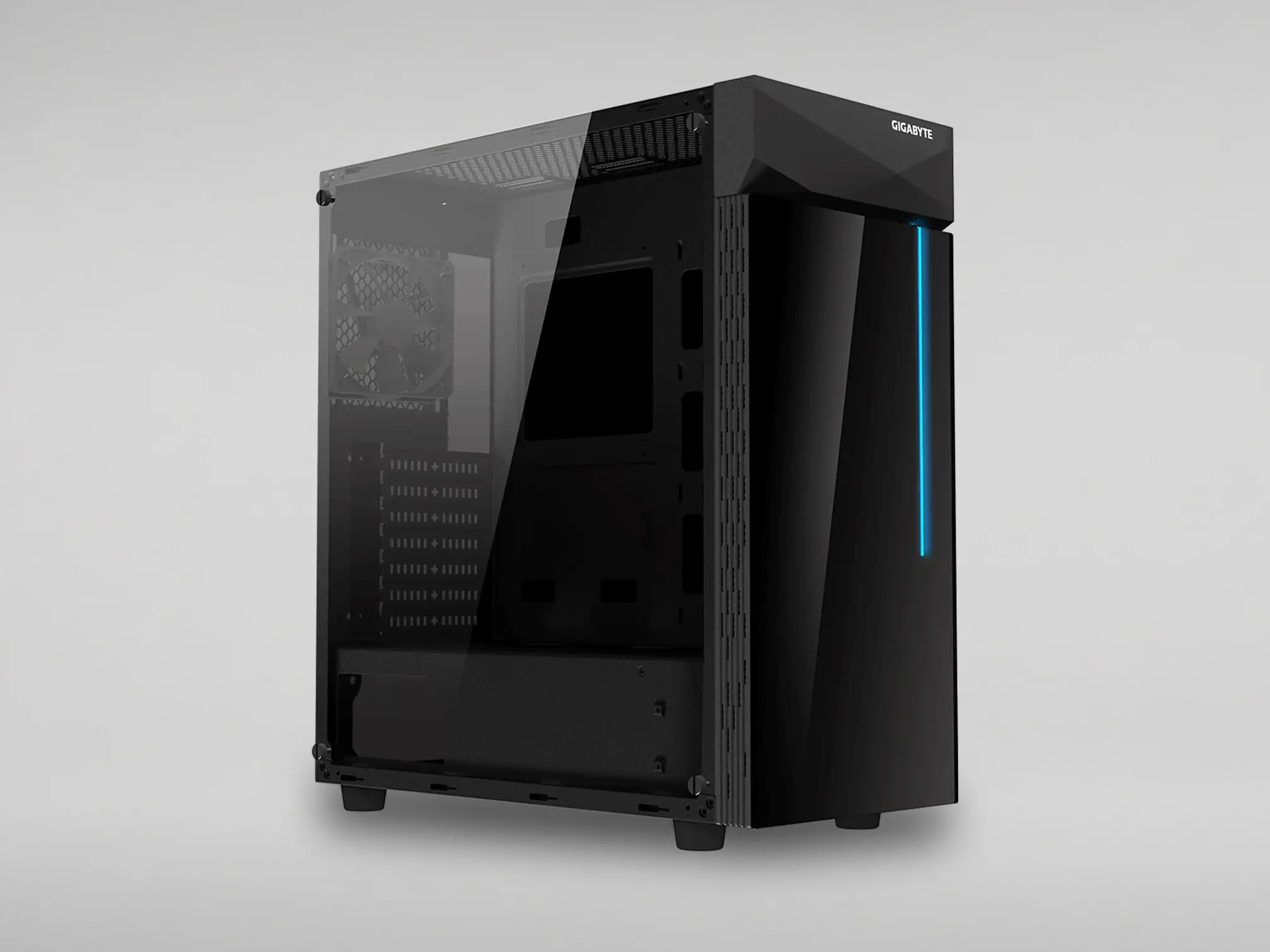 Caja ATX Gigabyte C200 Glass + Fuente 600W 80 Plus Bronze — Gabinetes con y sin vidrio templado, RGB y airflow.
