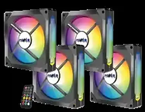 Combo Ventiladores ARGB Mirror M4 + Controlador + Hub — Coolers, ventiladores ARGB y refrigeración líquida AIO.