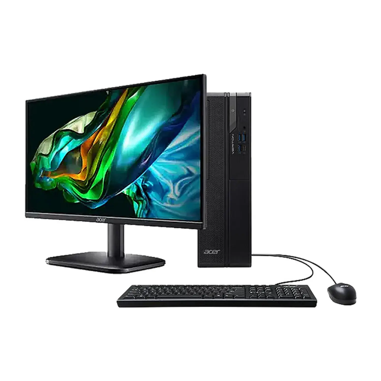 Acer Compact Tower Veriton 2000 VX2720G-LD12 + Monitor 23.8" KA242Y — Mini PCs Intel NUC, Acer Veriton y similares para oficina.