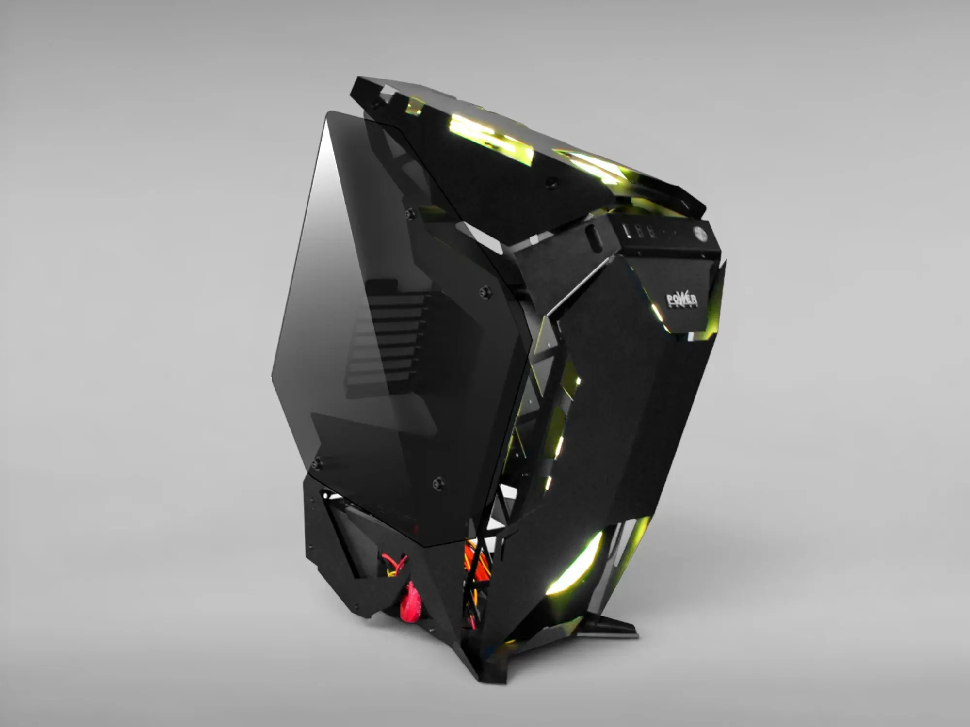 F-918 (solo chasis, sin fuente) — Gabinetes con y sin vidrio templado, RGB y airflow.