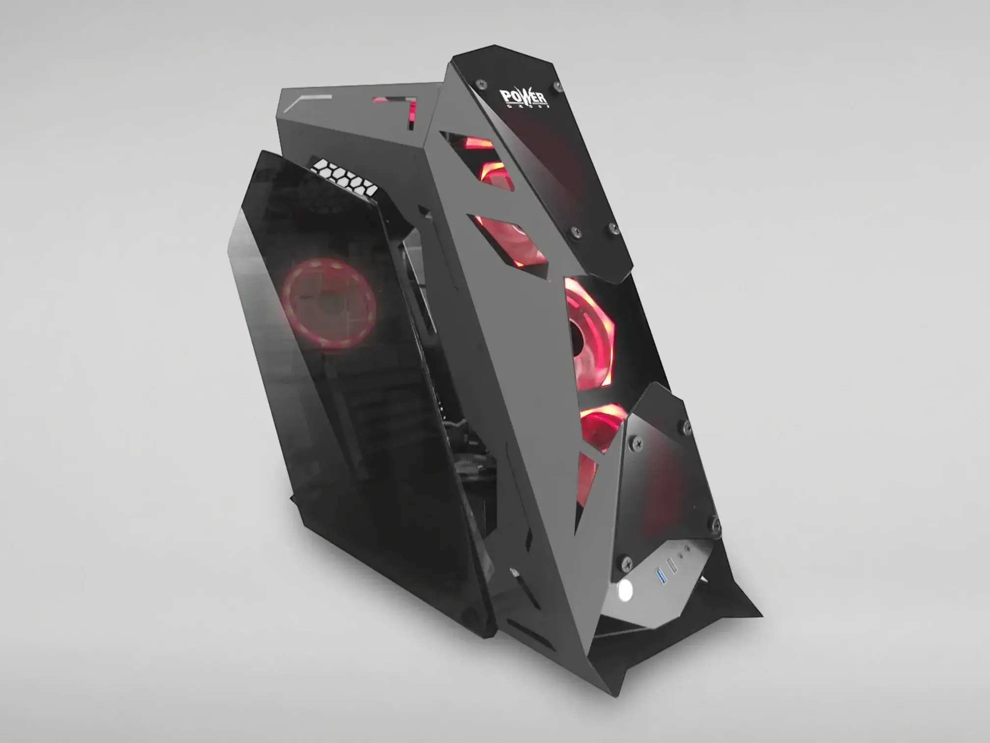 F-934 + Fuente de Poder 600W 80 Plus Bronze — Gabinetes con y sin vidrio templado, RGB y airflow.