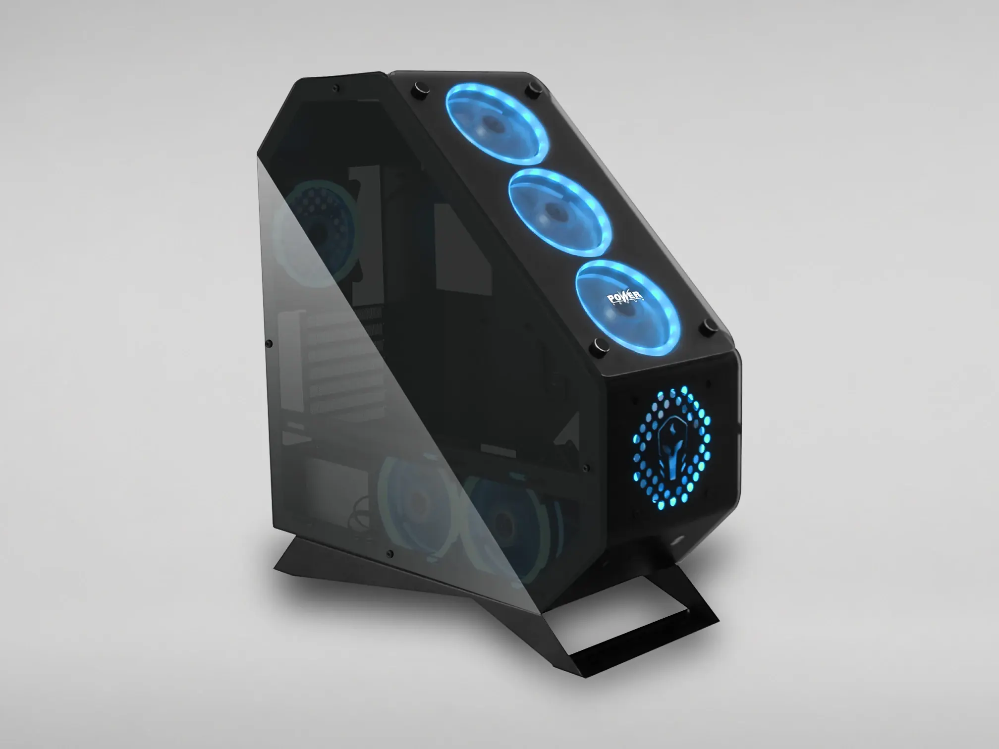 F911 (sin fuente) — Gabinetes con y sin vidrio templado, RGB y airflow.