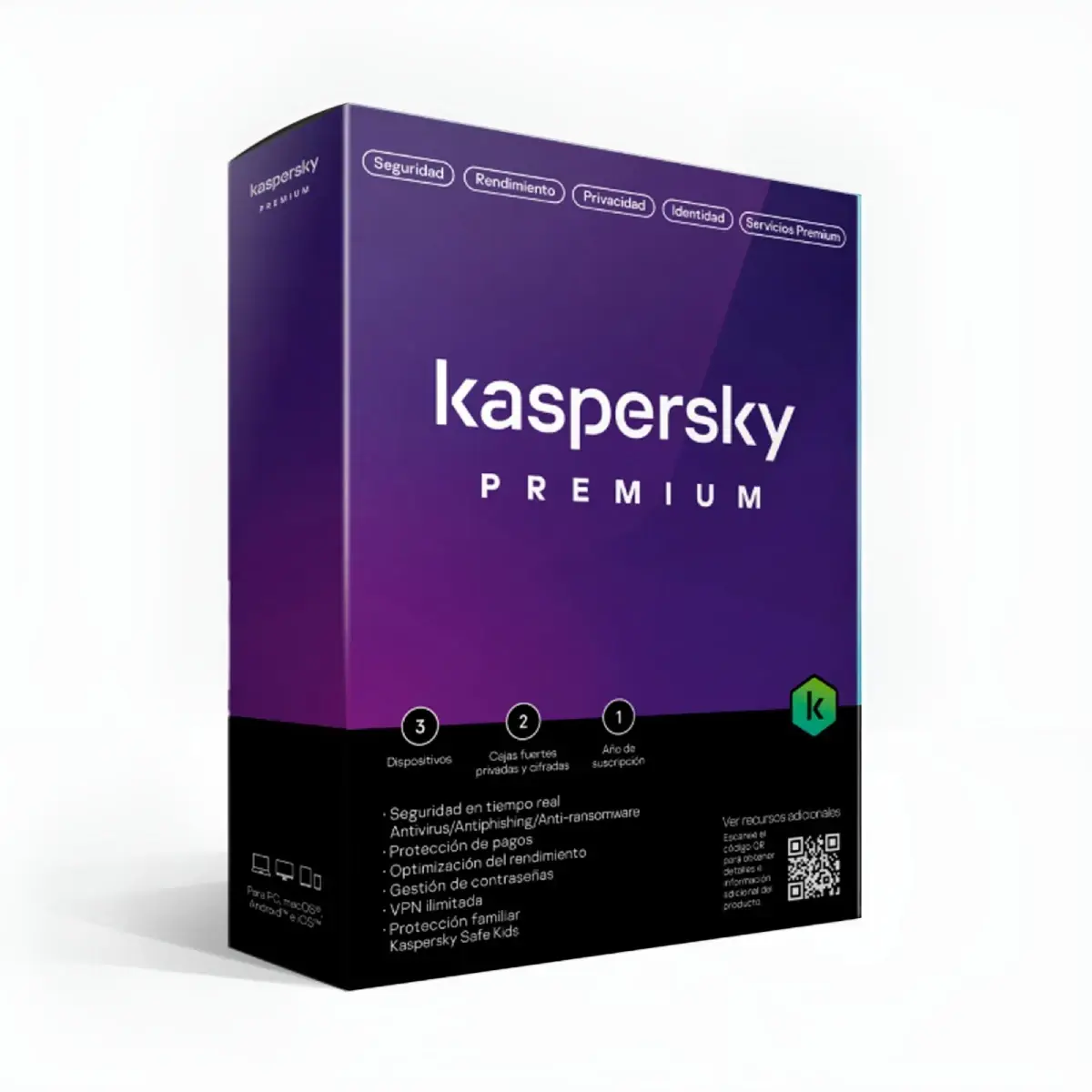 KASPERSKY PREMIUMLICENCIA DIGITAL — Mochilas, UPS, webcams, morrales, antenas y más.