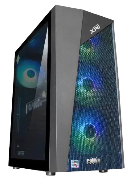 LANDER 500 POWERGROUP + XPG PROBE 600W 80 Plus Bronze — Gabinetes con y sin vidrio templado, RGB y airflow.