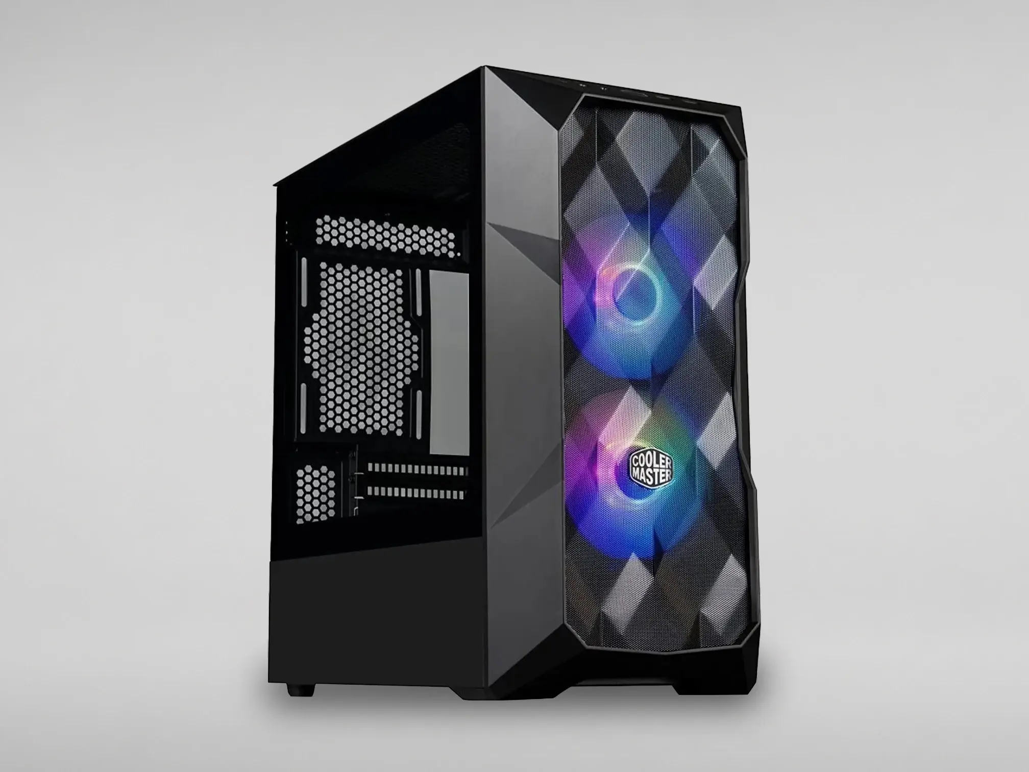 TD300 MESH Formato Micro ATX Black (Cooler Master, sin fuente) — Gabinetes con y sin vidrio templado, RGB y airflow.